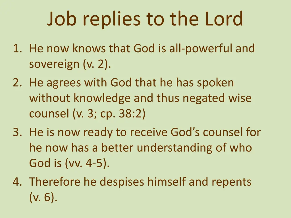 job replies to the lord