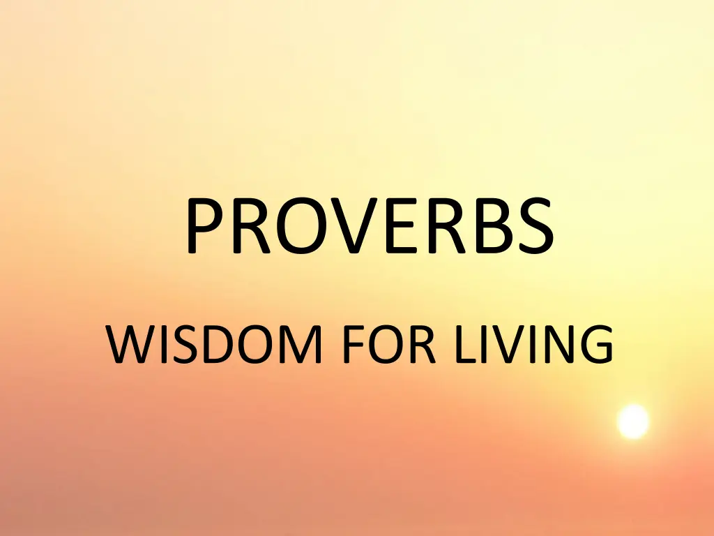 proverbs