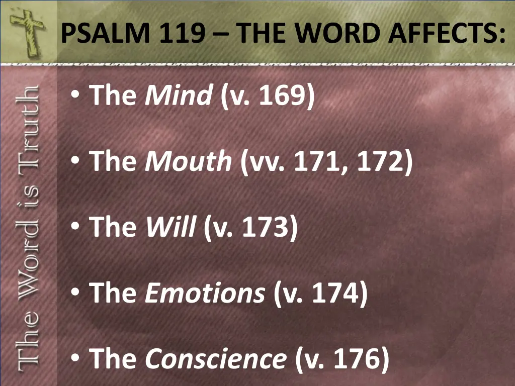 psalm 119 the word affects