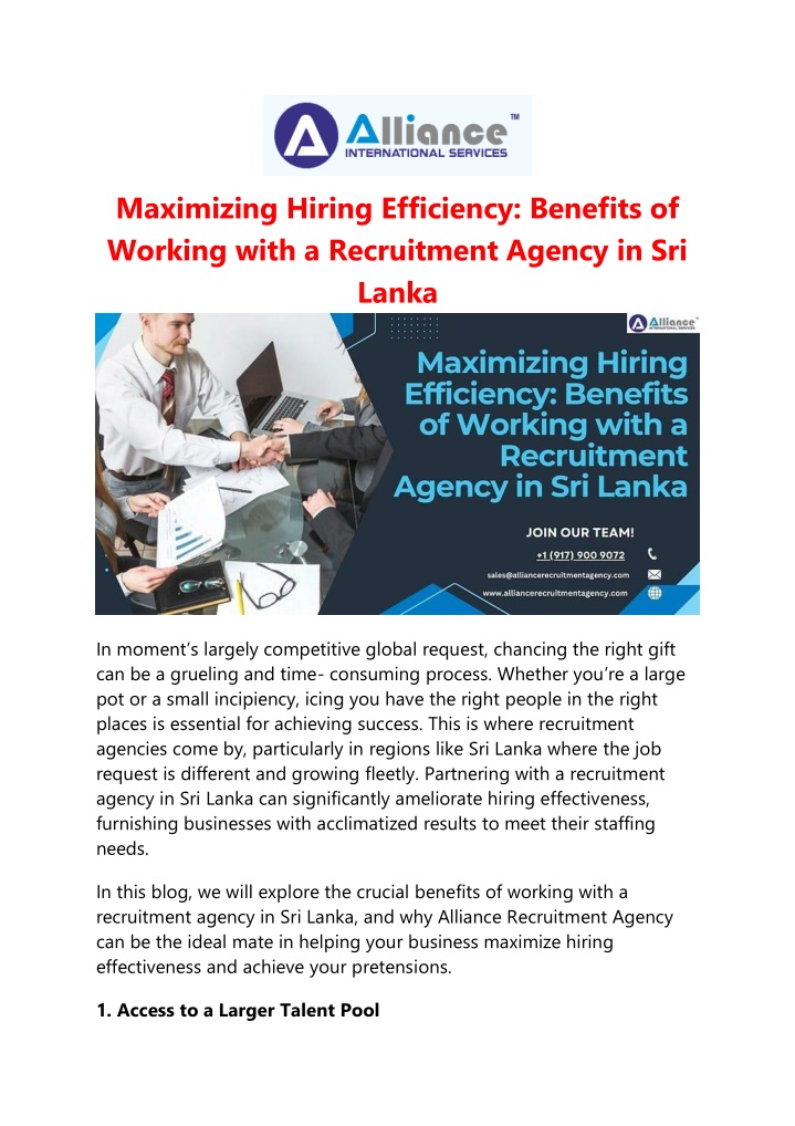 maximizing hiring efficiency benefits of working