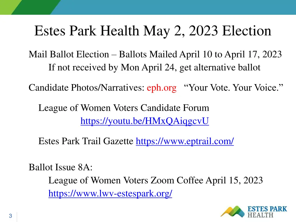 estes park health may 2 2023 election 1