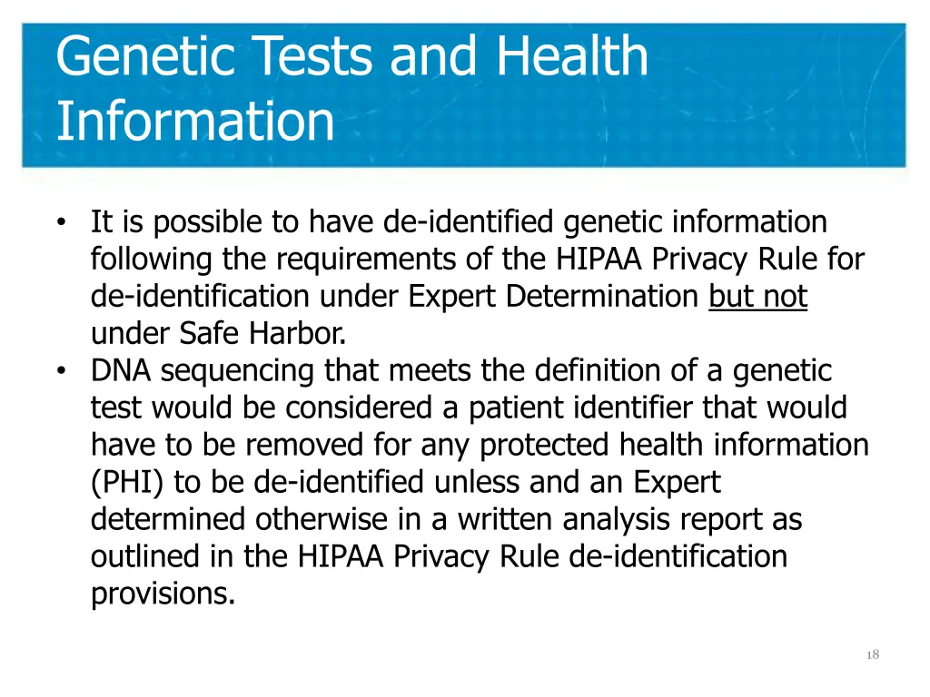 genetic tests and health information 1