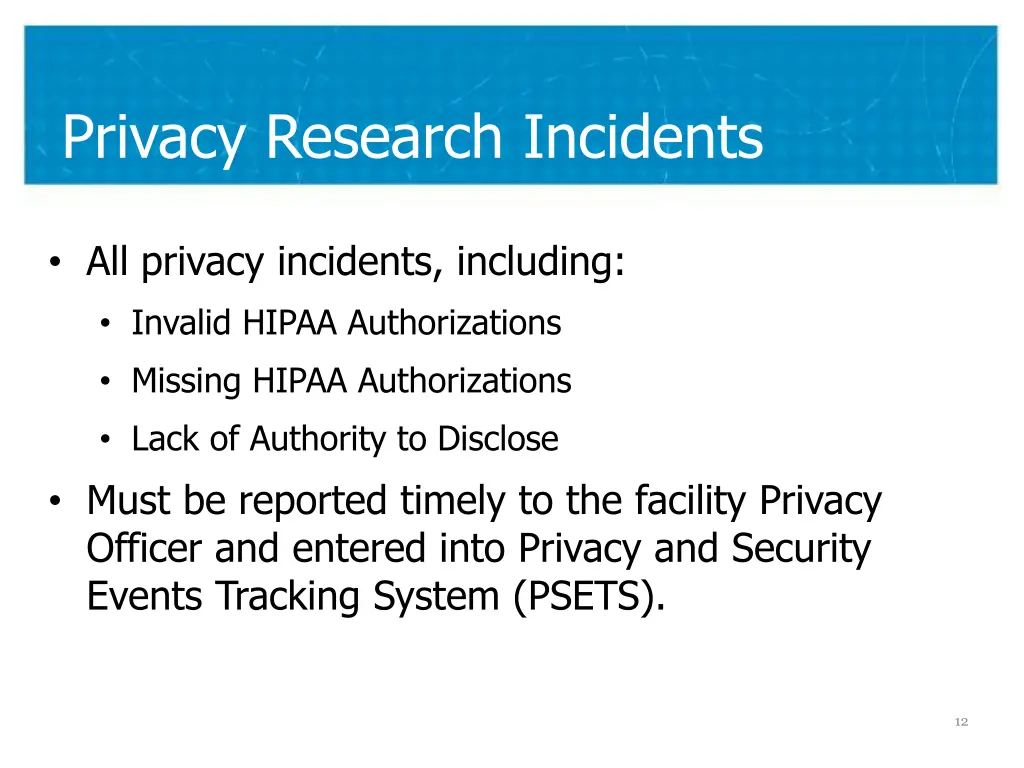 privacy research incidents