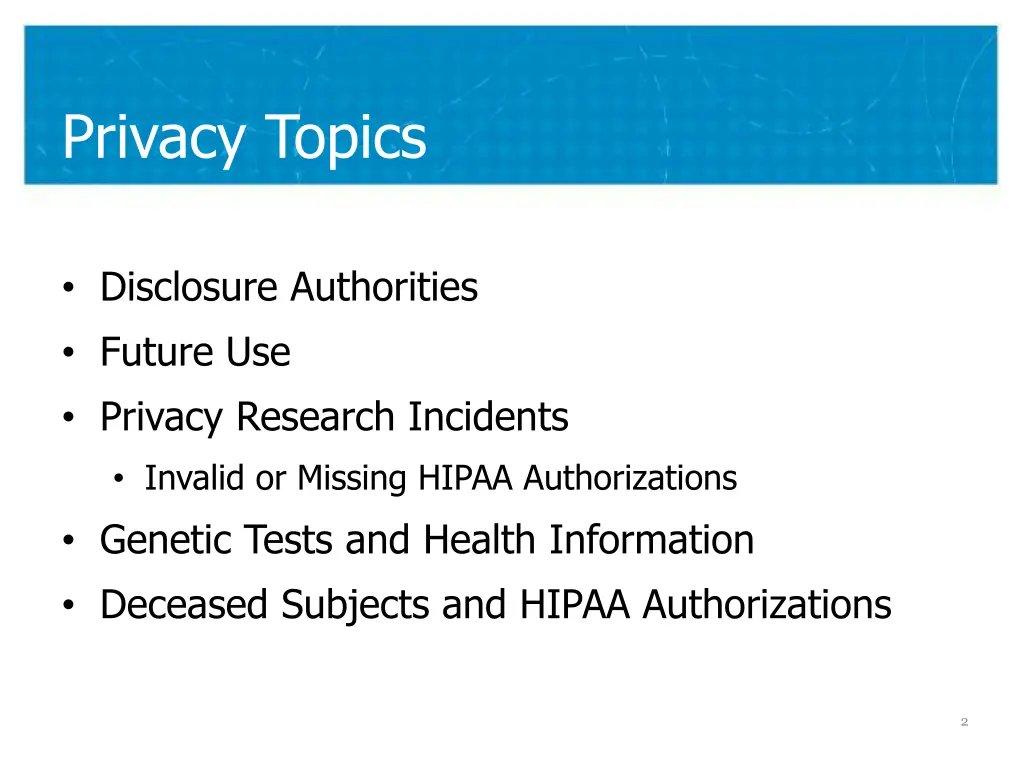 privacy topics