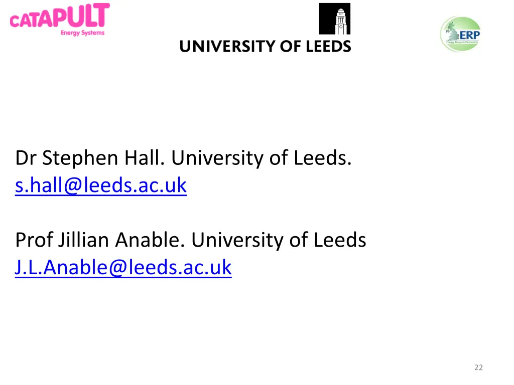 dr stephen hall university of leeds s hall@leeds