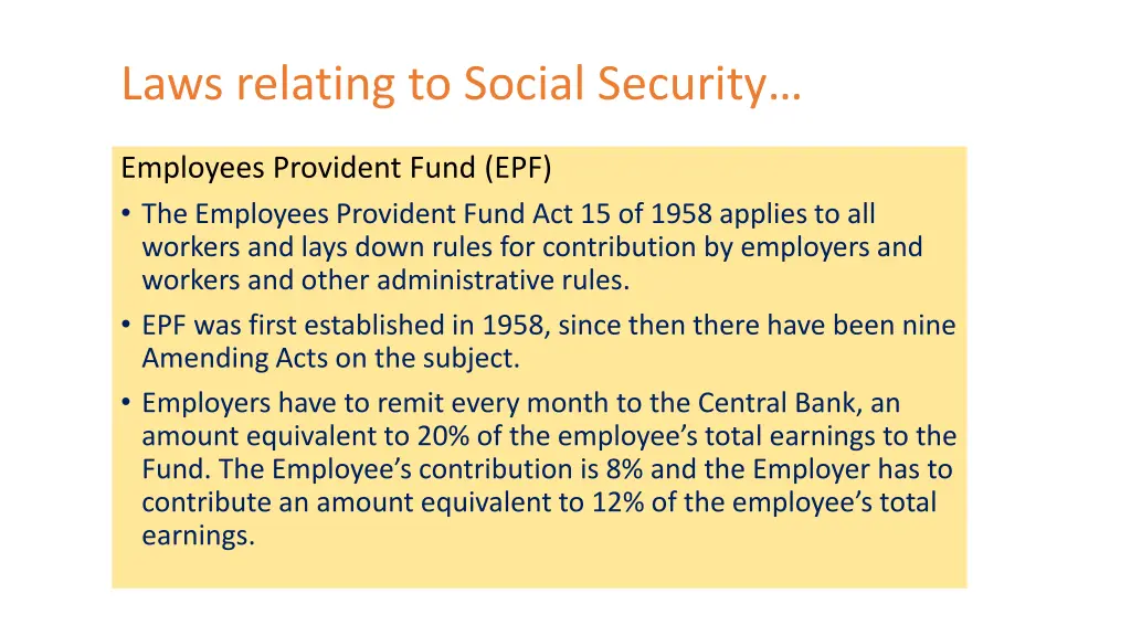 laws relating to social security 1