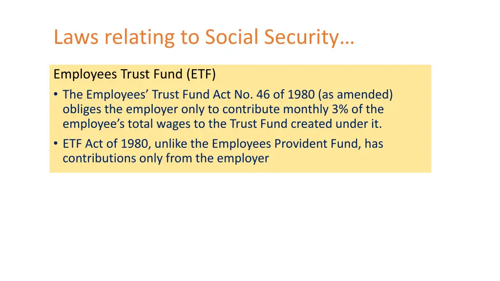 laws relating to social security 3