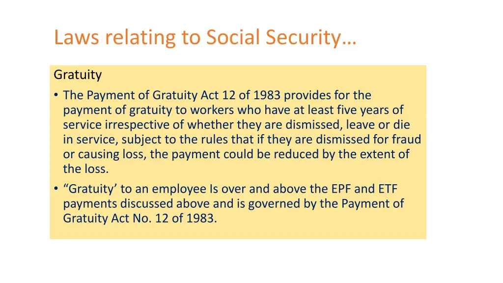 laws relating to social security 4