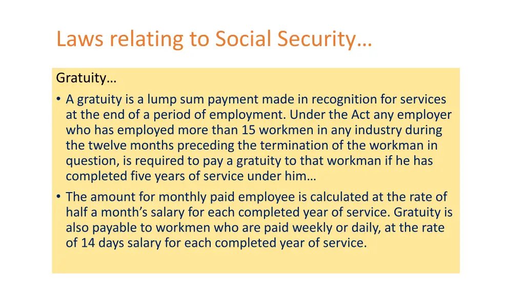 laws relating to social security 5