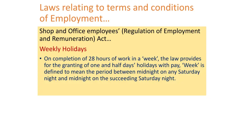 laws relating to terms and conditions 6