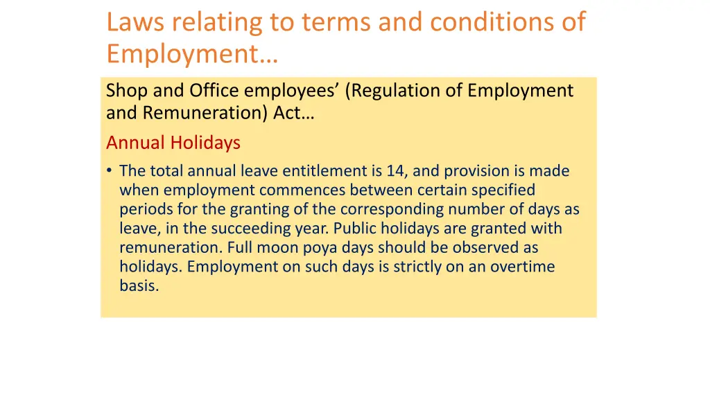 laws relating to terms and conditions 7