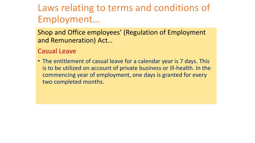 laws relating to terms and conditions 8