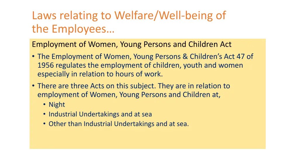 laws relating to welfare well being 3