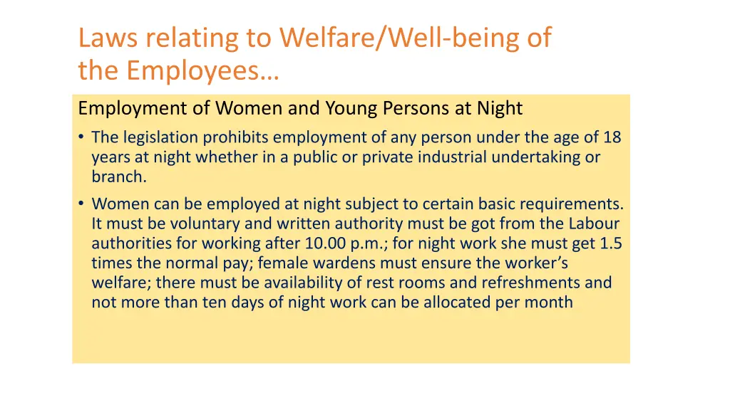 laws relating to welfare well being 4