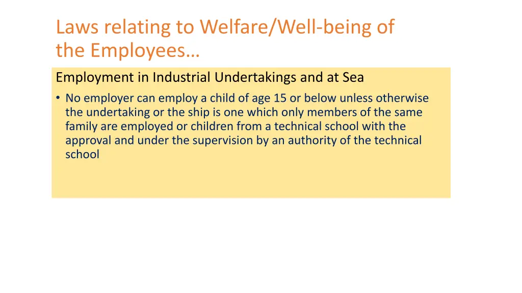 laws relating to welfare well being 6