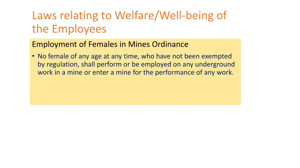 laws relating to welfare well being