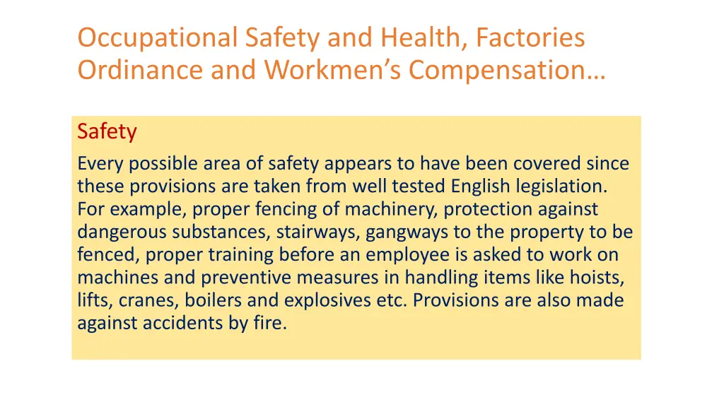 occupational safety and health factories 2