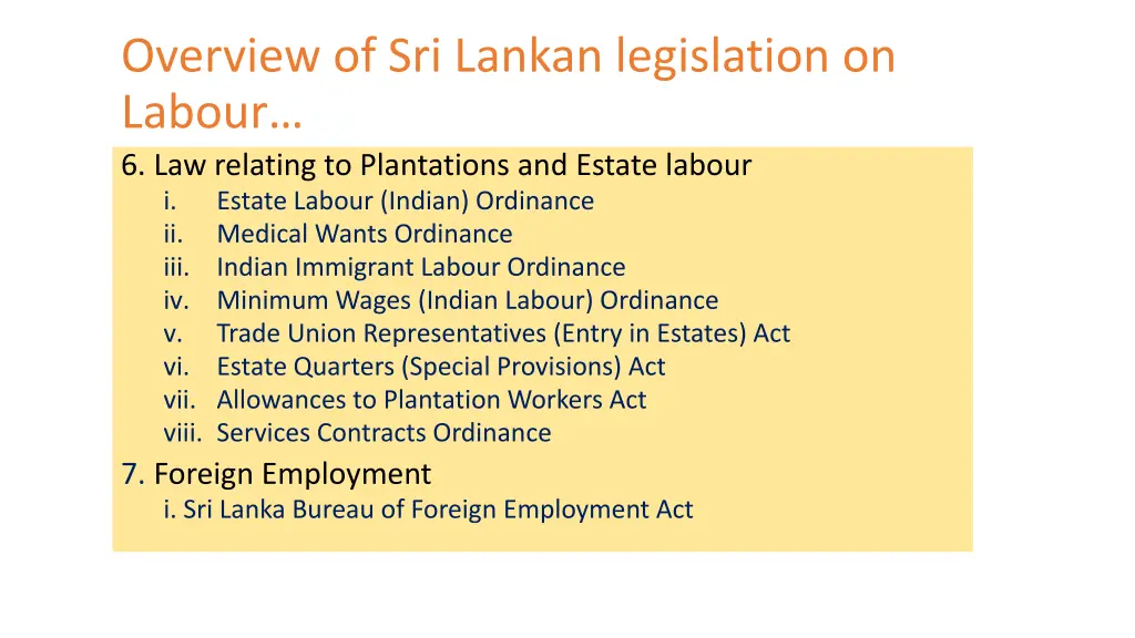 overview of sri lankan legislation on labour 3