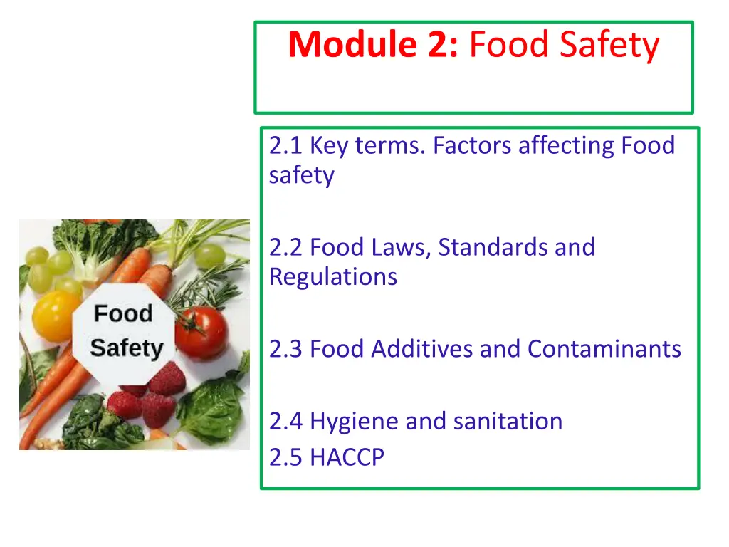 module 2 food safety