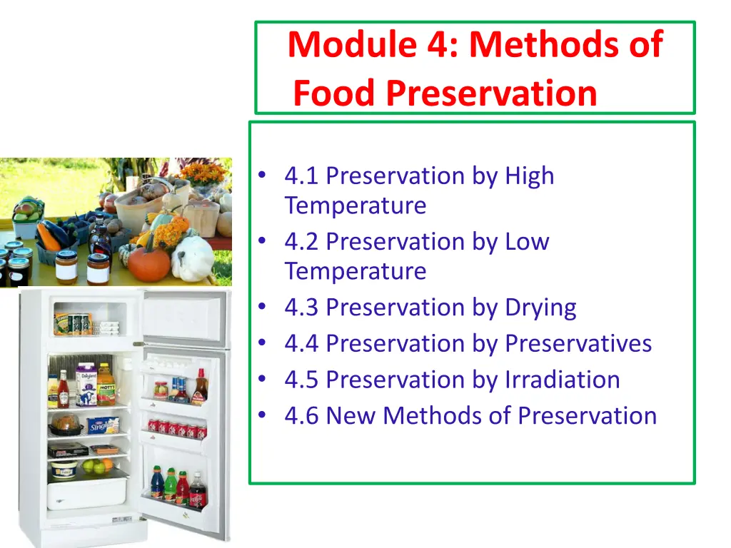 module 4 methods of food preservation