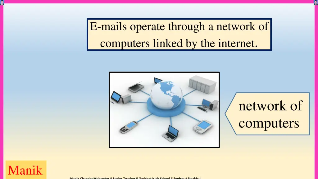 e mails operate through a network of computers