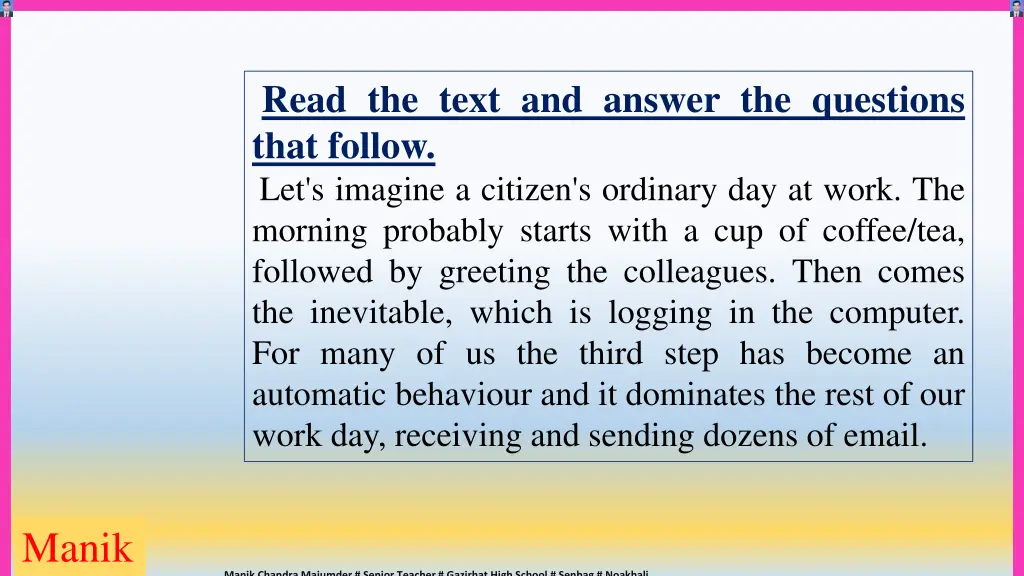 read the text and answer the questions that