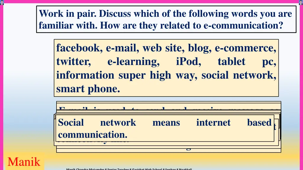 work in pair discuss which of the following words