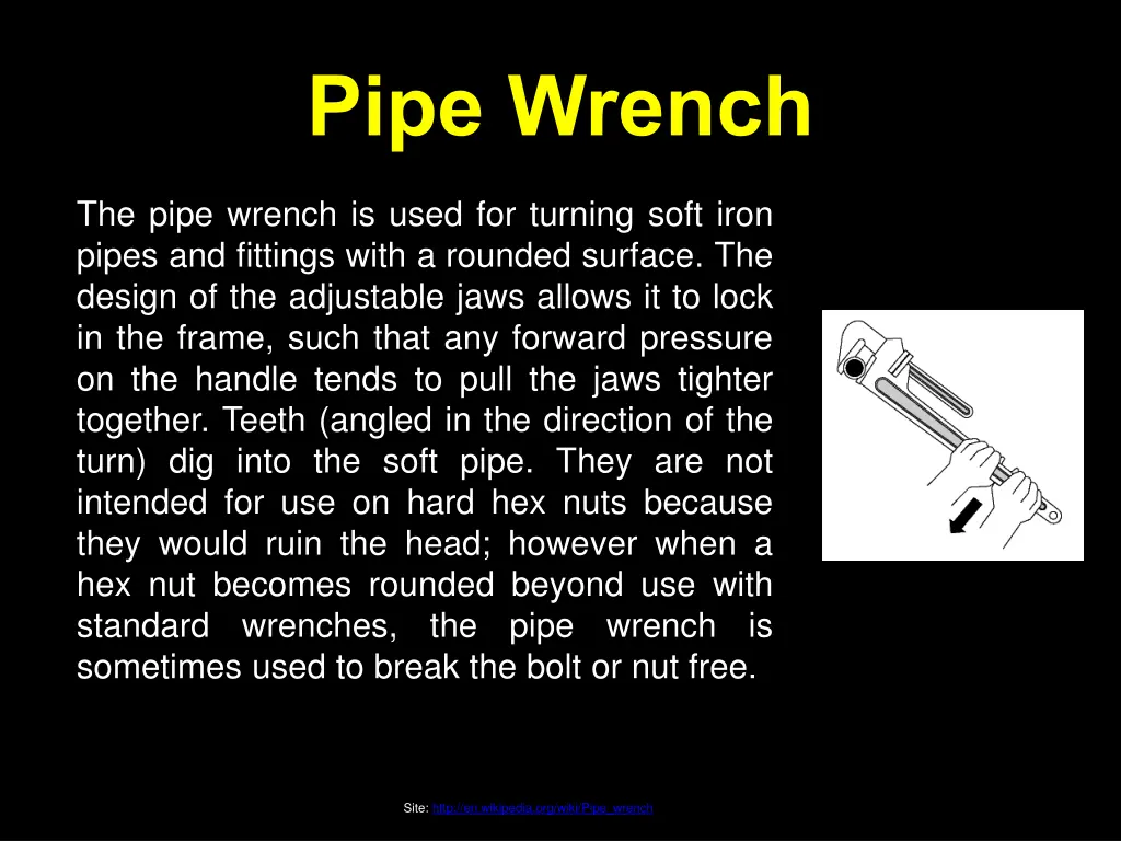 pipe wrench