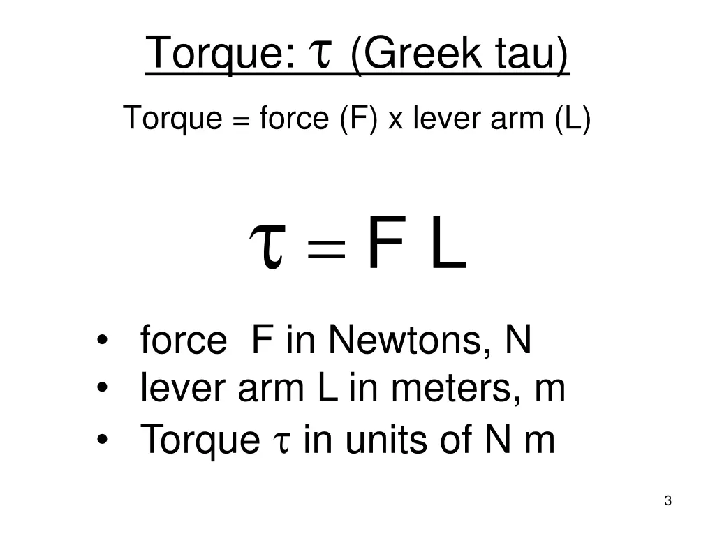 torque greek tau