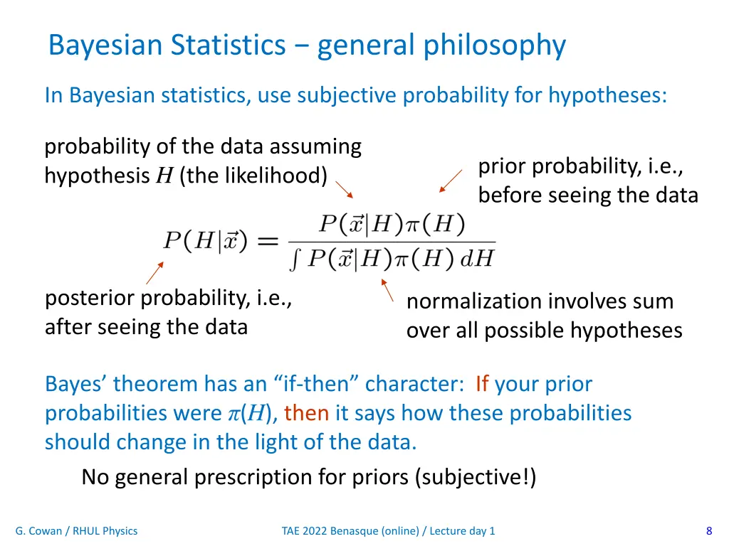 bayesian statistics general philosophy