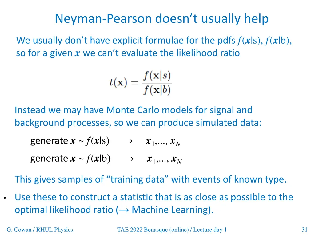 neyman pearson doesn t usually help