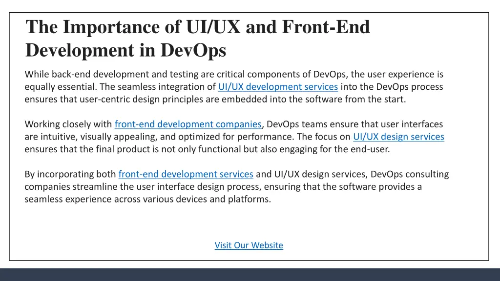 the importance of ui ux and front end development