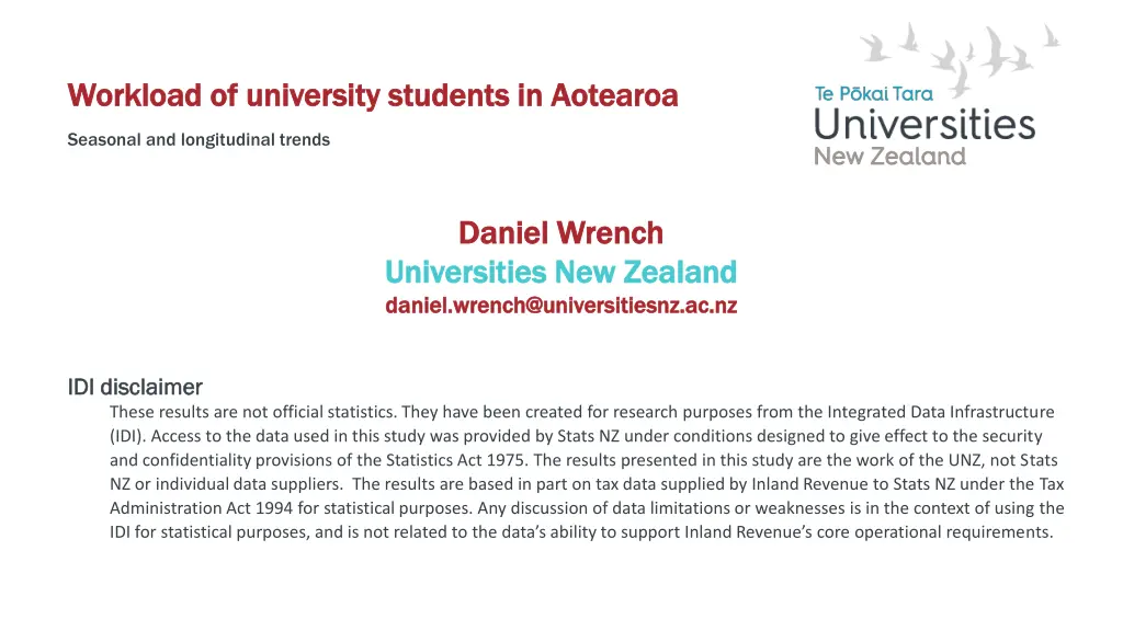 workload of university students in aotearoa