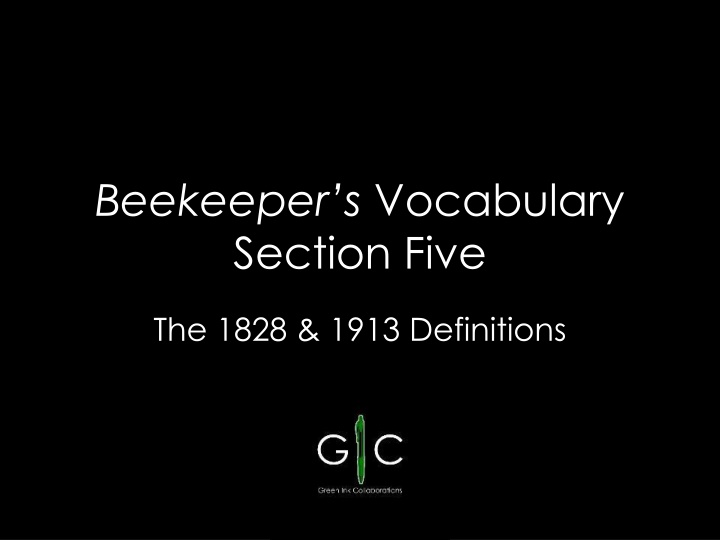 beekeeper s vocabulary section five