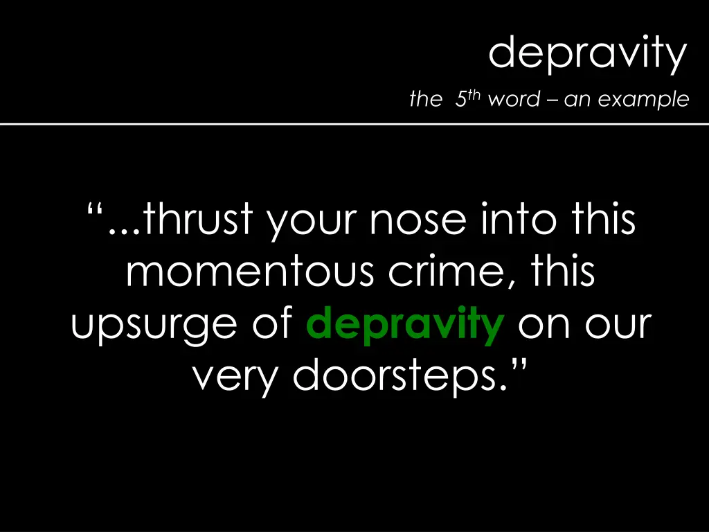 depravity