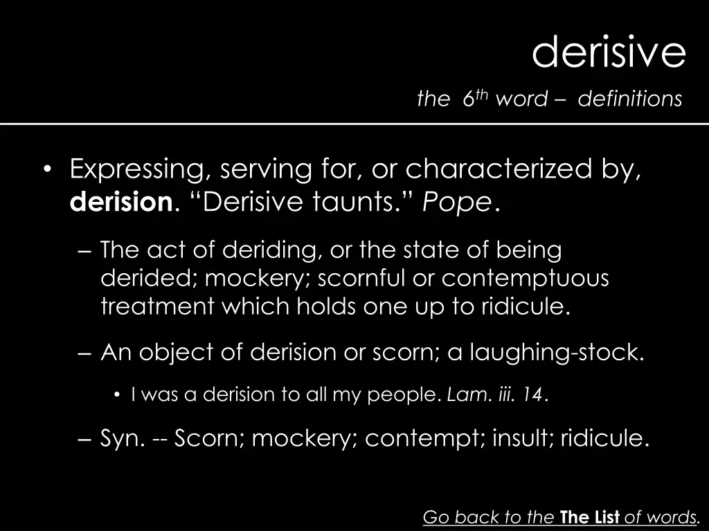 derisive 1