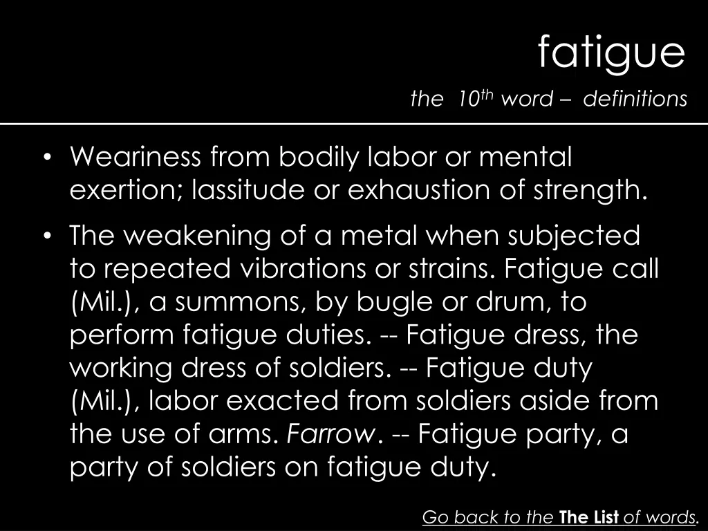 fatigue 1