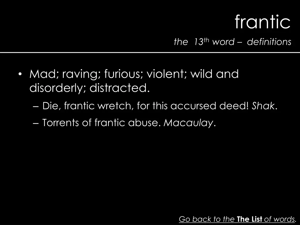 frantic 1