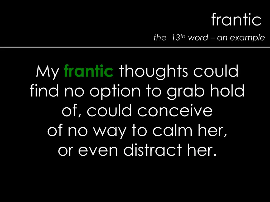 frantic