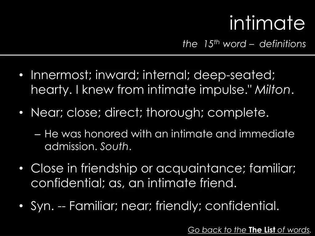 intimate 1