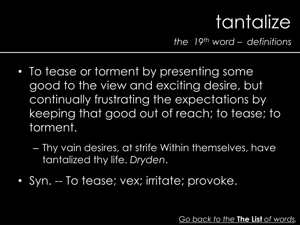 tantalize 1