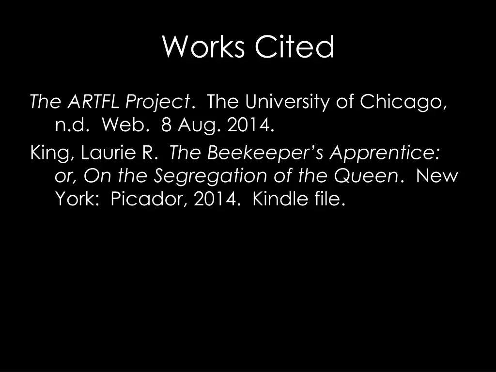 works cited