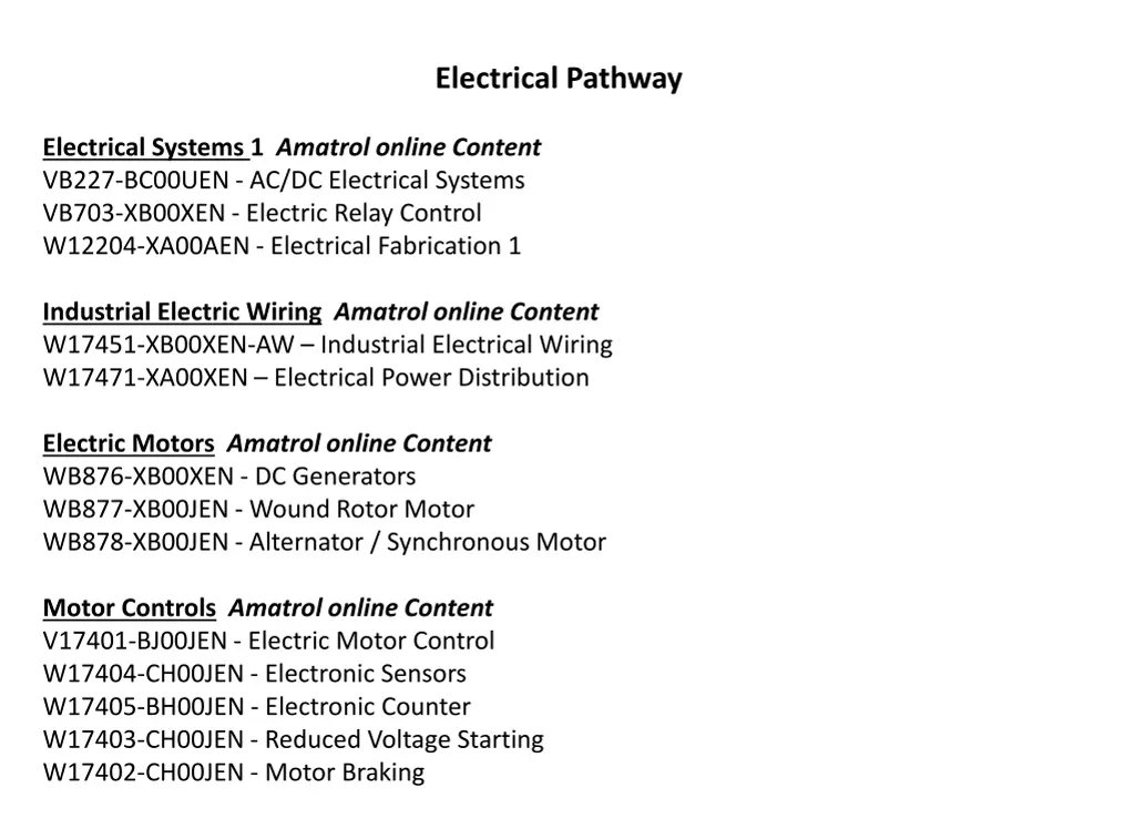 electrical pathway