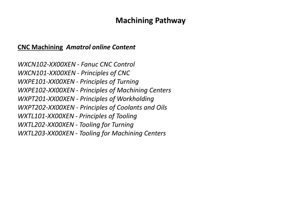 machining pathway 1