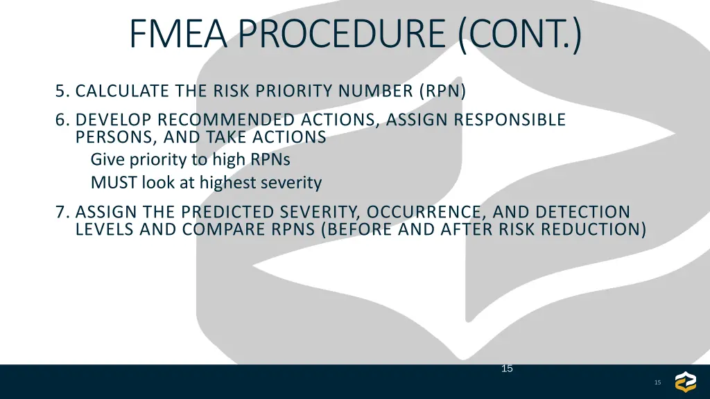 fmea procedure cont