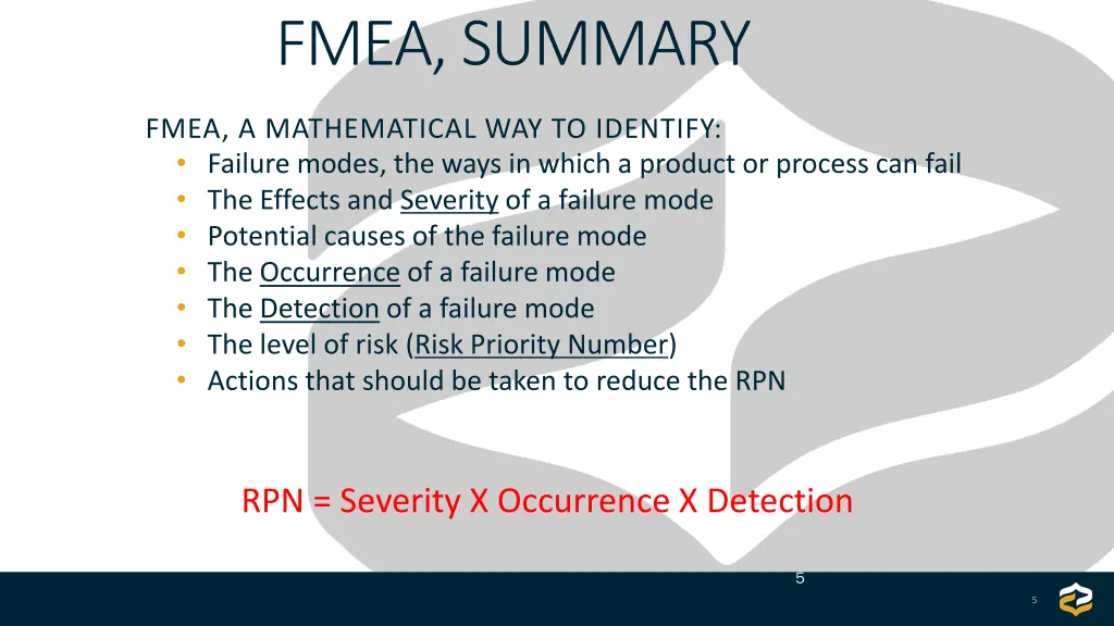 fmea summary