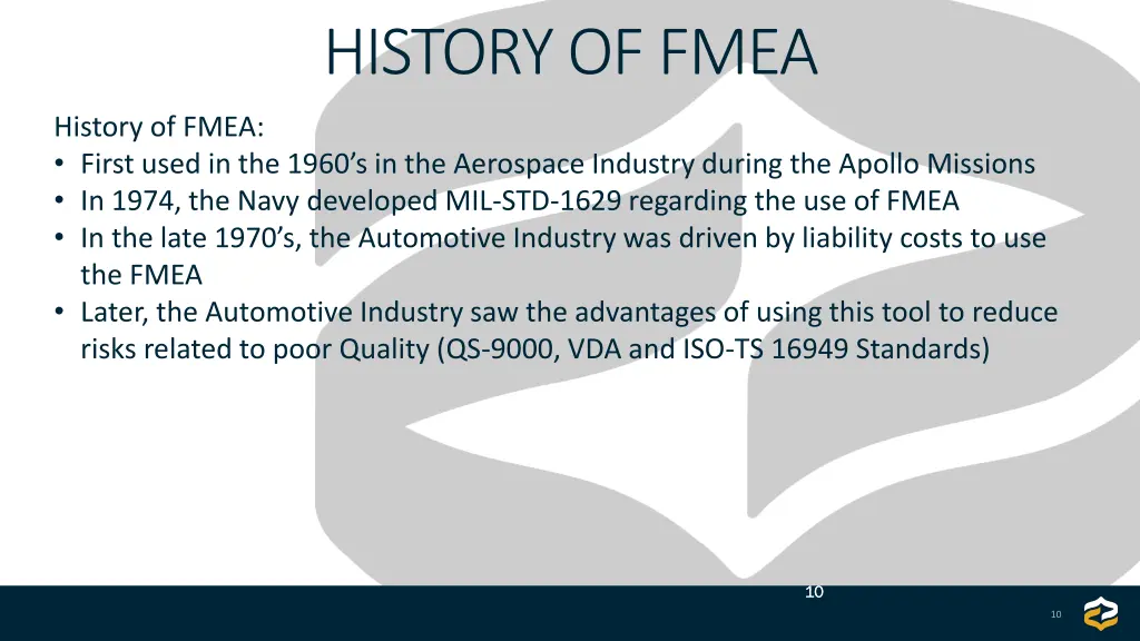 history of fmea