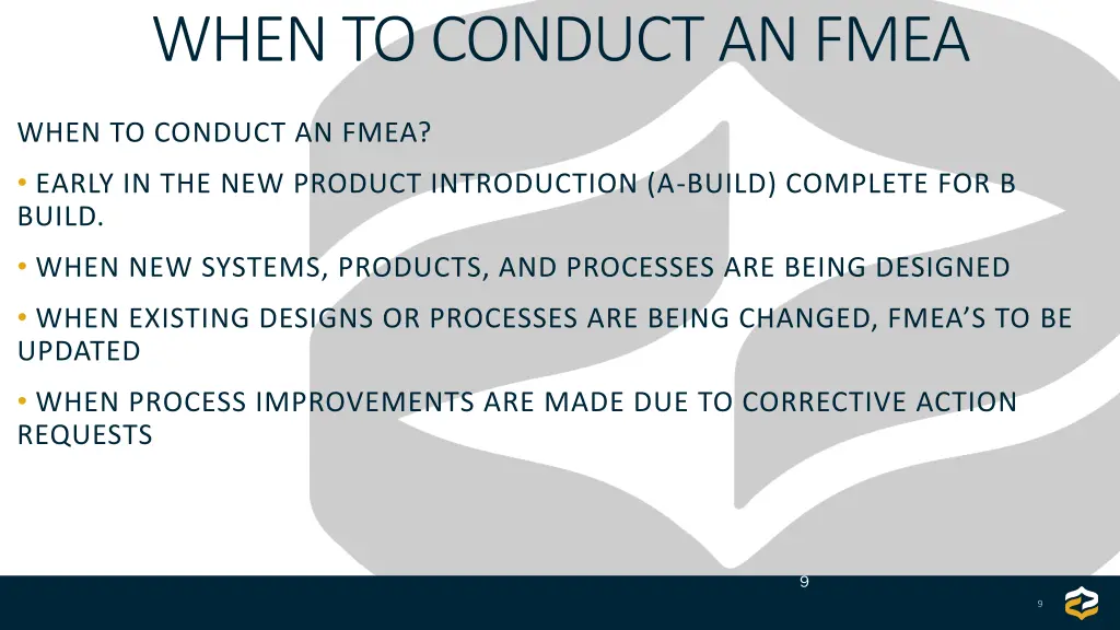 when to conduct an fmea