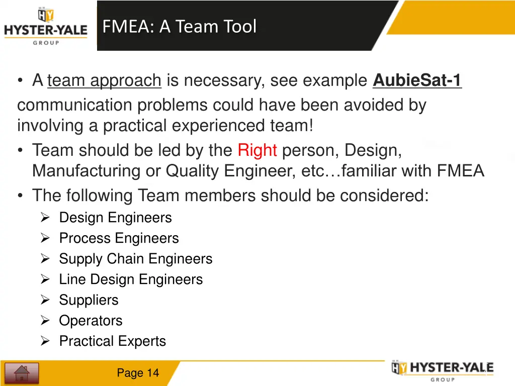 fmea a team tool