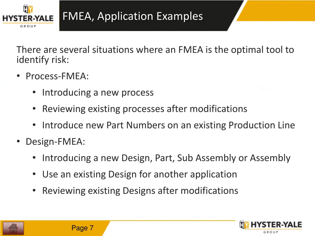 fmea application examples